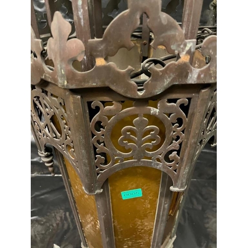 5 - Fine Gothic Style Octagonal Bronze Lantern (slight variations) - (40cm Wide x 130cm High)