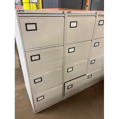 Pair of Triumph Metal 4 Drawer Filing (no keys)