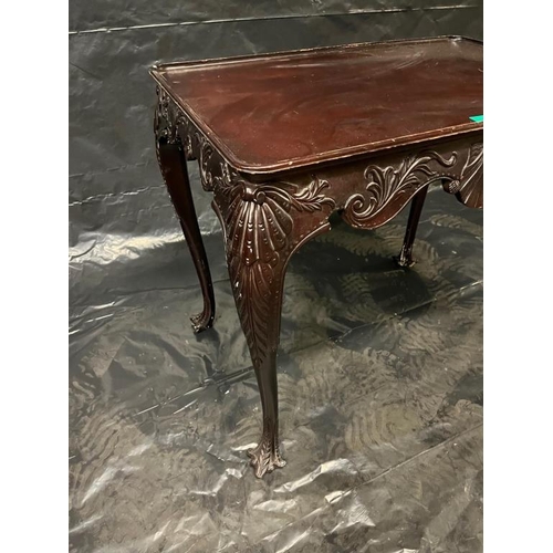 9 - Irish Style Mahogany Silver Table (82cm x 72cm x 54cm)