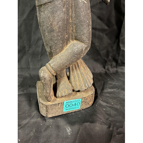 40 - Interesting Tibetan Carved Wood Figure of a Female (40cm)