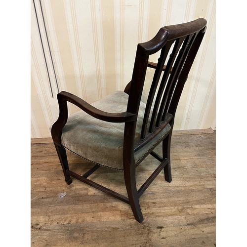 42 - Hepplewhite Mahogany Carver Armchair - 19th Century (56cm x 95cm)