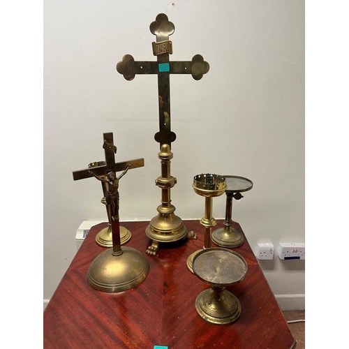 A Pair Of 19th Century Barley Twist Oak & Brass Candlestick – William Cook