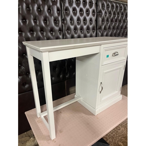 60 - Off White Knee-hole Desk (110 cm W x 82 cm H  x 40 cm D)