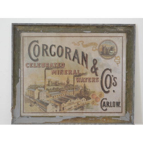 Corcoran & Co Carlow Mineral Waters Pictorial Advertisement (72 cm W x