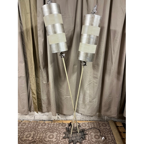 113 - Unusual Decorative Lamp with Marbleised and  Brick Effect including Quality Hard Shell  Shades (40 c... 