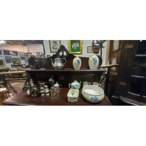 24 - Collection of Silver plate and some Wade Pottery