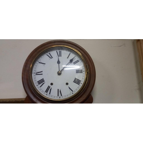 38 - Victorian Mahogany 8 Day Wall Clock