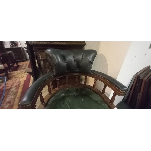 56 - Vintage Mahogany Chesterfield style Desk Chair
