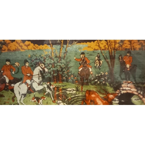 59 - Framed Woolwork Tapestry of a Hunting Scene
