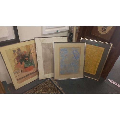 40 - Collection of Four Paintings and a Print (5)