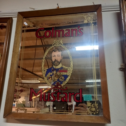 53 - Colman's Mustard Advertising Mirror (57cm x 47cm)