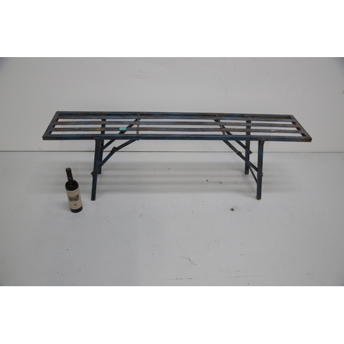 134 - Pair of Metal Folding Benches (150 cm W x 47 cm H x 30 cm D)