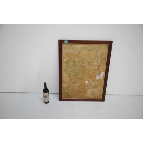 142 - Holbrooks Railway and Parliamentary Map of Ireland, Vintage Framed Map (62 cm W x 82 cm  H)