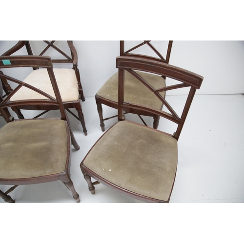 215 - 6 Harlequin Regency Cork Dining Chairs in Mahogany (as found)