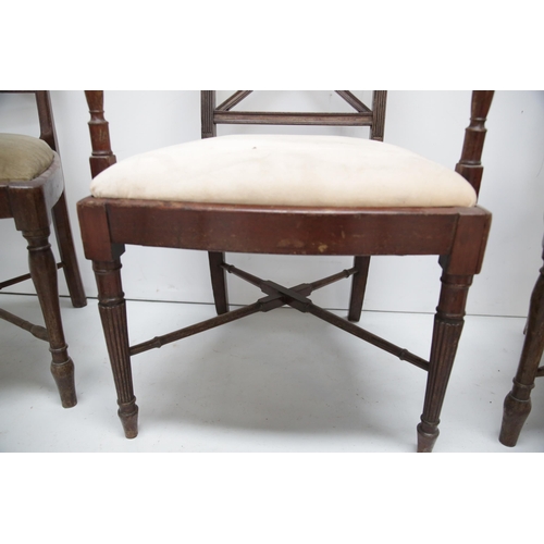 215 - 6 Harlequin Regency Cork Dining Chairs in Mahogany (as found)