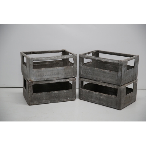 29 - Famous Wrekin Ales Set of 4 Metal Crates (47 cm W x 22 cm H x 30 cm D)