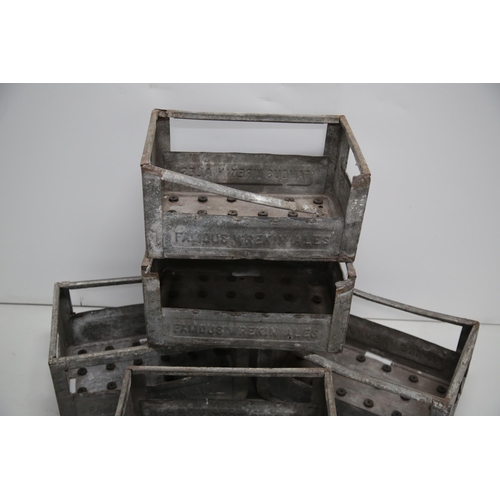 30 - Set of 5 Metal Crates, 2 with damage (47 cm W x 22 cm H x 30 cm D)