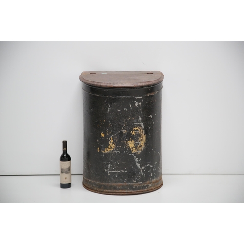 4 - Antique Tea Bin with Mahogany Top (55 cm W x 75 cm H x 46 cm D)