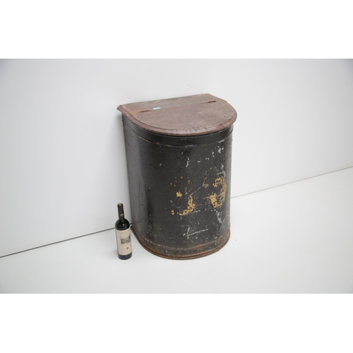 4 - Antique Tea Bin with Mahogany Top (55 cm W x 75 cm H x 46 cm D)