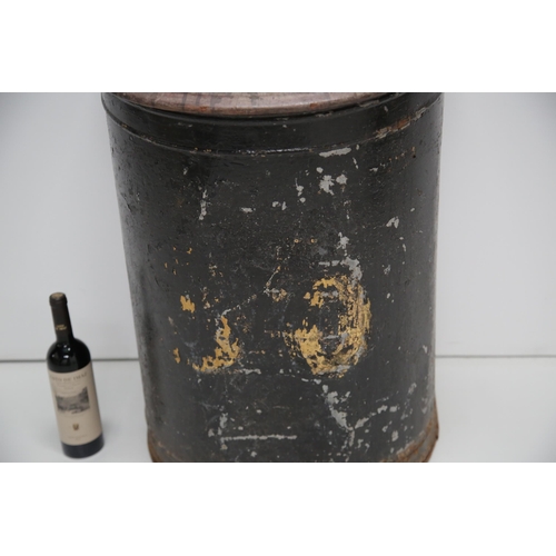 4 - Antique Tea Bin with Mahogany Top (55 cm W x 75 cm H x 46 cm D)