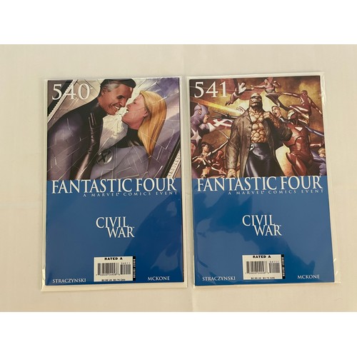 49 - Fantastic Four, Marvel Comic Collection #536-543 (2006/07) Road to Civil war & Civil War, 9 Comics (... 