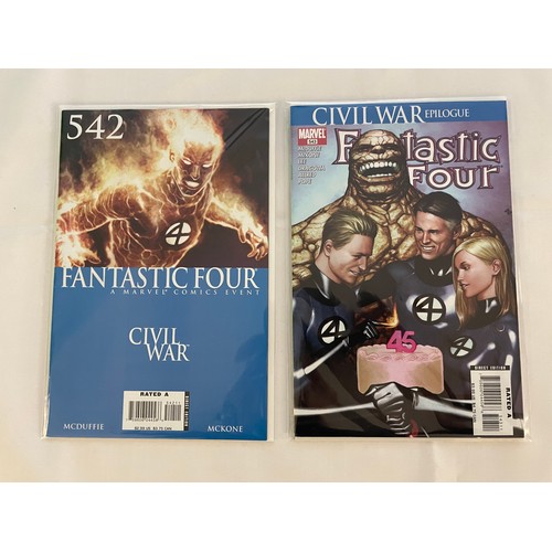 49 - Fantastic Four, Marvel Comic Collection #536-543 (2006/07) Road to Civil war & Civil War, 9 Comics (... 