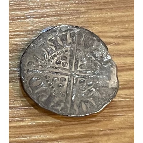 236 - British Historical Coin - Henry III (1216 - 1272) Medieval Hammered Silver Long Cross Penny. Assesse... 