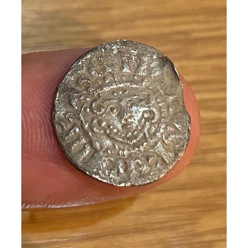 236 - British Historical Coin - Henry III (1216 - 1272) Medieval Hammered Silver Long Cross Penny. Assesse... 