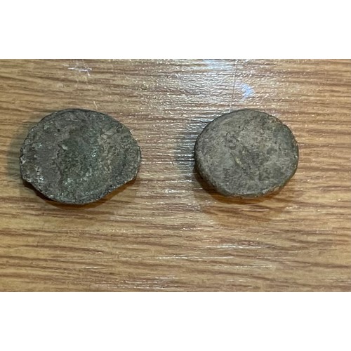 239 - Roman Coins - 2 x Sestertius size Emperor coins. Assessed by coin collector as Poor/Fair condition a... 