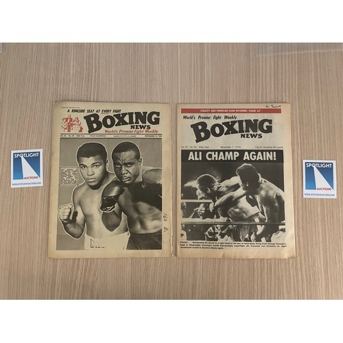 229 - 2 x Original Boxing News Magazines featuring Muhammad Ali on the covers. Dated Nov 1964 and Noiv 197... 