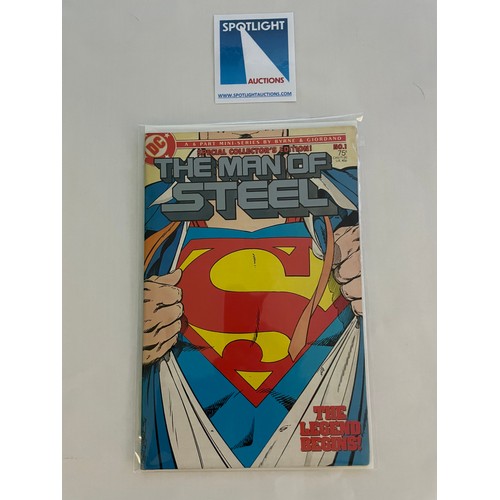 284 - Man of Steel 6 part Mini series #1 - 6 complete set plus iconic Collectors Edition version of #1, pl... 