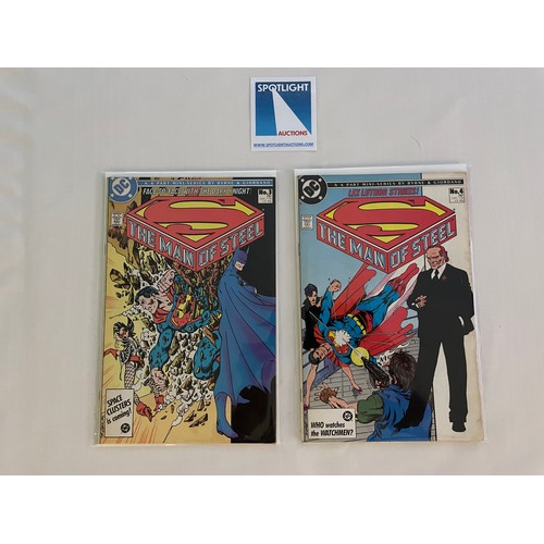 284 - Man of Steel 6 part Mini series #1 - 6 complete set plus iconic Collectors Edition version of #1, pl... 