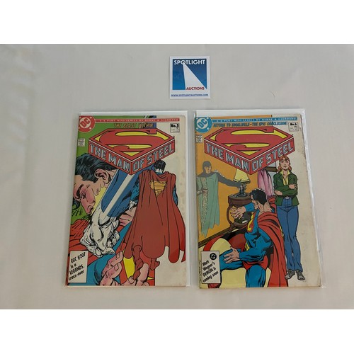 284 - Man of Steel 6 part Mini series #1 - 6 complete set plus iconic Collectors Edition version of #1, pl... 