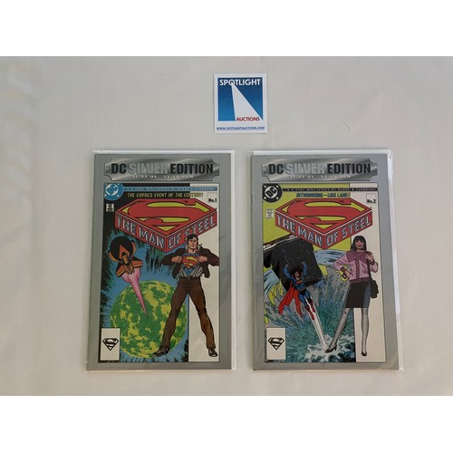 284 - Man of Steel 6 part Mini series #1 - 6 complete set plus iconic Collectors Edition version of #1, pl... 