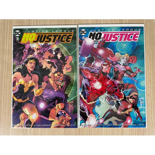 317 - Justice League No Justice #1,2,3,4 DC Comics Snyder 2018 Complete Set. All NM Condition. All Bagged ... 