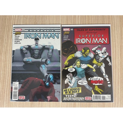 325 - Superior Iron Man #1 - 9  Complete Run/Set. Marvel Comics 2015. Debut of Iron Mans 'End-Sym' armour.... 