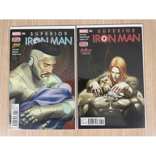 325 - Superior Iron Man #1 - 9  Complete Run/Set. Marvel Comics 2015. Debut of Iron Mans 'End-Sym' armour.... 