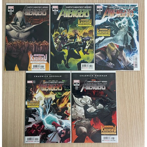 351 - Avengers Vol 8 - #33-36 (Legacy #733 - 736)- The Age of Khonshu 4 part story. Marvel Comics 2020. #3... 