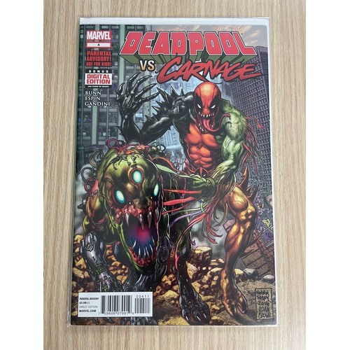 352 - Deadpool vs Carnage #1 - 4 Marvel Comics (2014) Limited series that pits Deadpool against Carnage. C... 