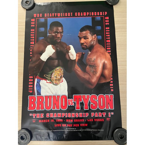 498 - Bruno Vs Tyson Original Promotional Pay Per View Fight Poster 1996. 24