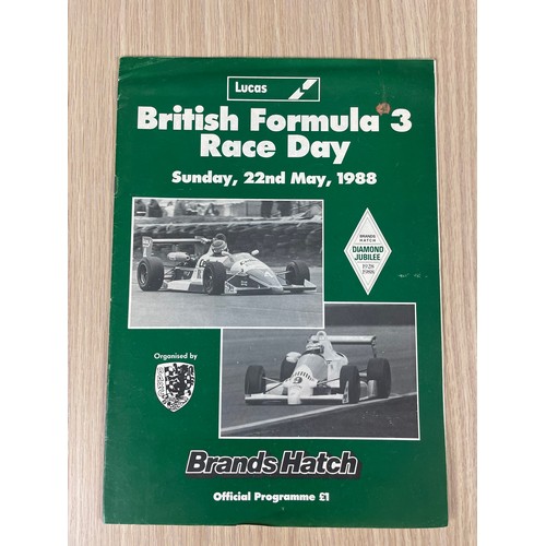 494 - MOTORSPORT - Collection of Motorsport Programmes from meetings in the 1980's including The British G... 