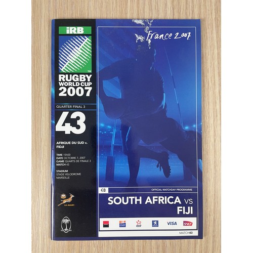 496 - RUGBY -2 x Programmes from the 2007 Rugby World Cup held in France. Featuring a Group A Match -  Eng... 