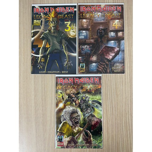 488 - IRON MAIDEN - Legacy of the Beast Pt 2- NIGHT CITY Comic Book Set. Complete set of #1 -5. Heavy Meta... 