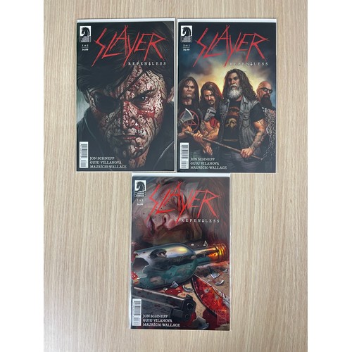 489 - SLAYER - Relentless Comic Book Set. Slayer Repentless is a three-issue miniseries Comic  inspired by... 