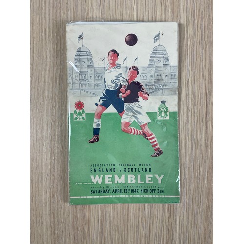 493 - ENGLAND V SCOTLAND 1947 FOOTBALL PROGRAMME.
Official programme for the England v Scotland internatio... 