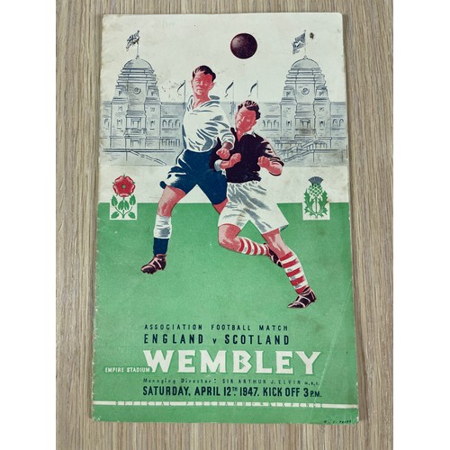 493 - ENGLAND V SCOTLAND 1947 FOOTBALL PROGRAMME.
Official programme for the England v Scotland internatio... 