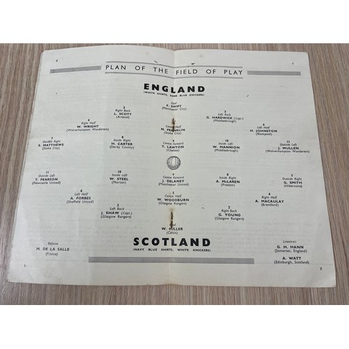 493 - ENGLAND V SCOTLAND 1947 FOOTBALL PROGRAMME.
Official programme for the England v Scotland internatio... 