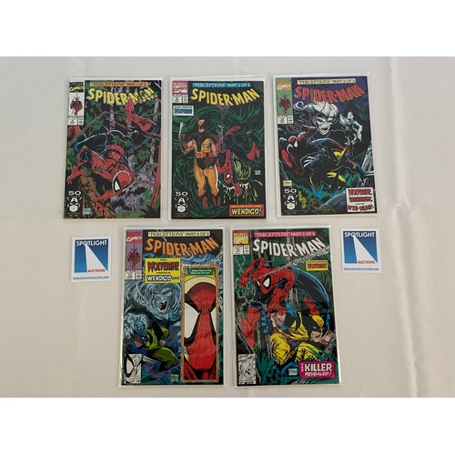 81 - Spider-Man #8 - 12 (1991) Todd Macfarlane, 5 comics - Complete 'Perceptions' set . Mint Condition, B... 