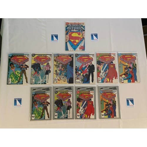 85 - Man of Steel 6 part Mini series #1 - 6 complete set plus iconic Collectors Edition version of #1, pl... 