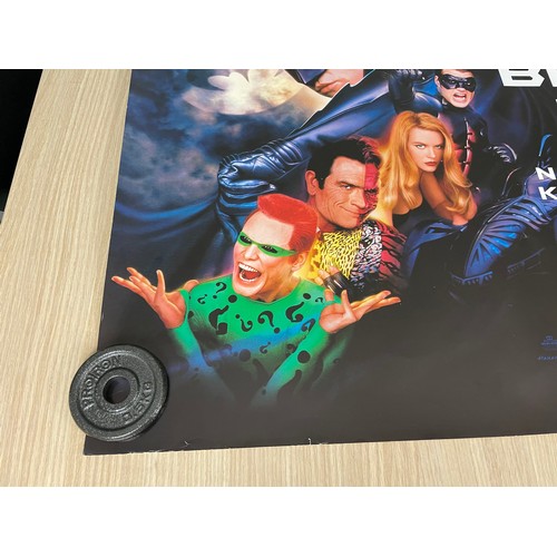 163 - BATMAN FOREVER. Original UK Quad Film Movie Cinema Double Sided Poster (1995). Very Good condition, ... 